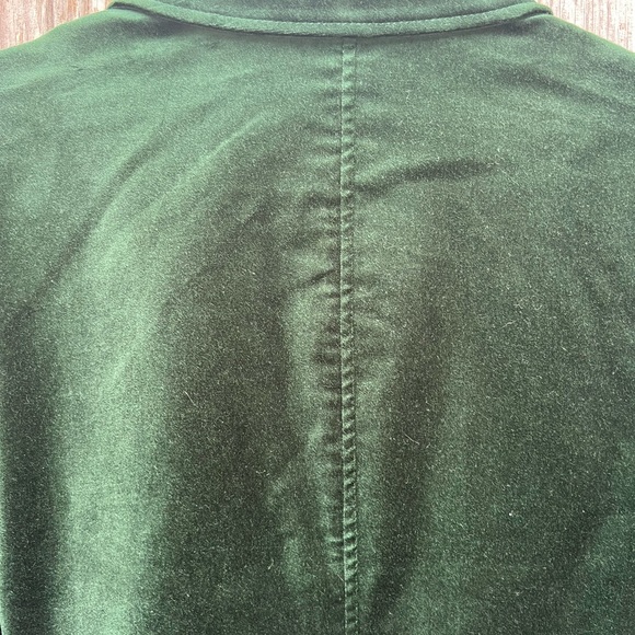 LAND’S END Dark Green Velvet Blazer Suit Blazer Jacket Women’s 12 Petite - Picture 11 of 11